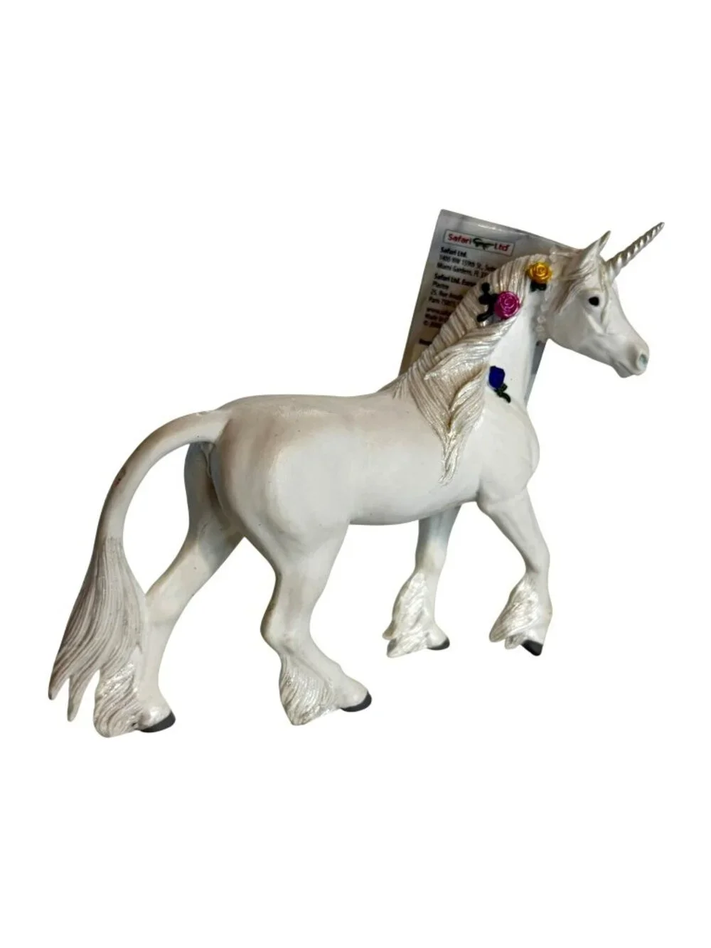 Safari Ltd Mythical Realms Unicorn Figurine With Floral Accents 2008
